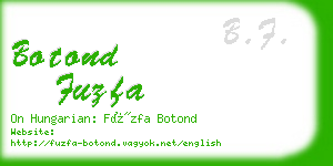 botond fuzfa business card